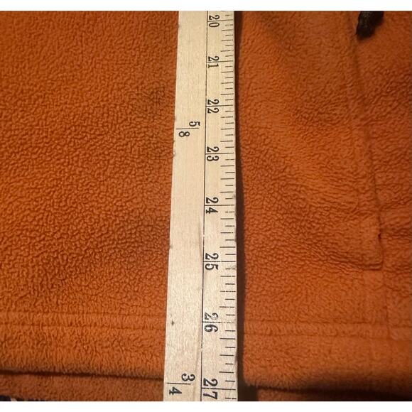 VTG LL Bean Men's Long Sleeve Snap Button Pullover Jacket Orange Size XL 1/4 zip - Picture 6 of 6